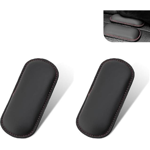 2PCS Car Door Armrest Pads, Soft Leather+Memory Foam Car Knee Pads, Soft Comfortable Auto Arm Rest Pillow for Elbow Leg Support, Universal Auto
