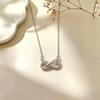 Women's Gold Infinity Diamond Necklace - Luxurious Niche Clavicle Chain Fashion Accessories