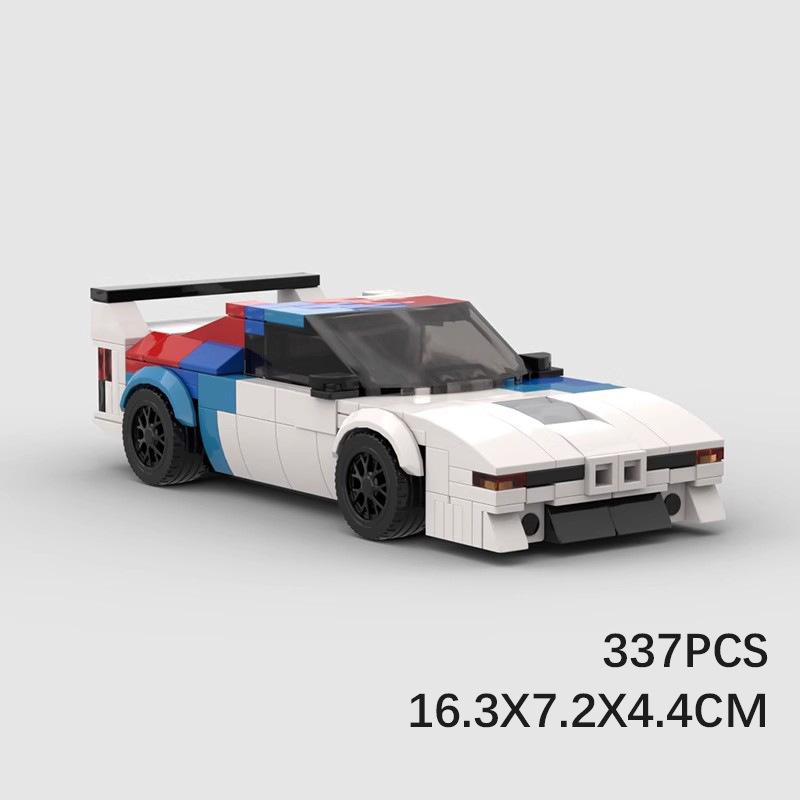 Building Block Compatible With 63925 Speed Champion M1 Speed Series Retro Racing Sports Car