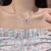 Popular gradual change color butterfly necklace women's new fashion sweet cool light luxury niche design sense collarbone chain accessories