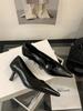 Commuter Daily! Cold Pointed Head Shallow Mouth Single Shoes Women's Spring Middle Heel Stiletto Shoes Fashion French High Heels
