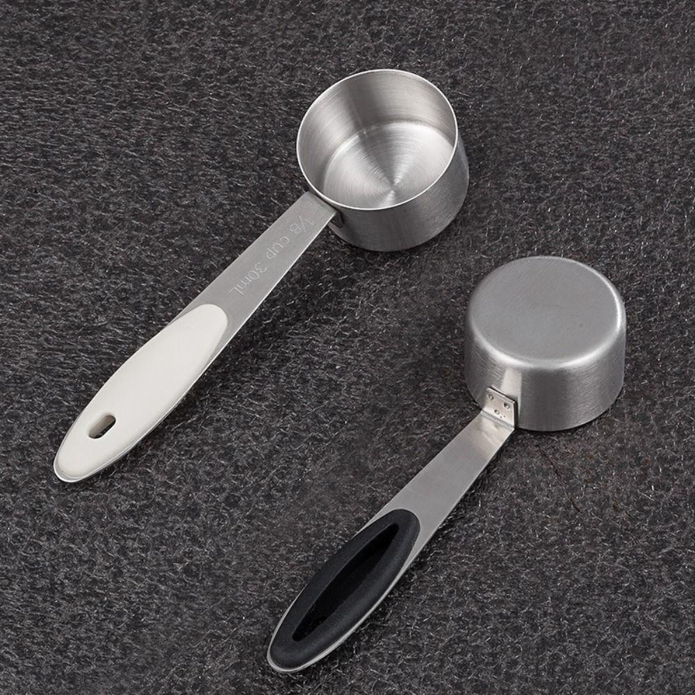 Stainless Steel Measuring Spoon Round Shape Coffee Scoops Food Grade Powder Spoon  Teas