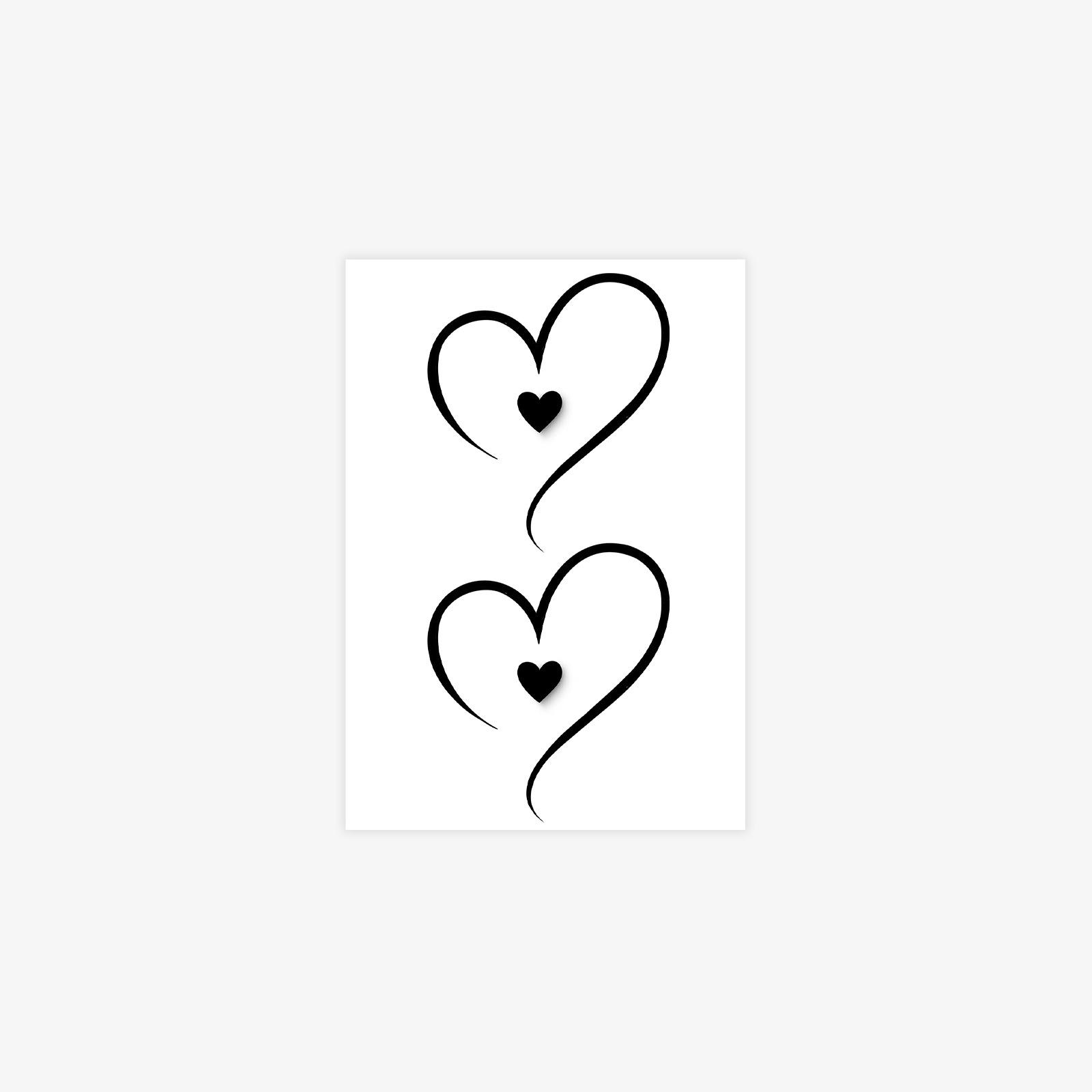 Small Fresh Love Tattoo Sticker High Sense Niche Cute Tattoo Sticker 7*10