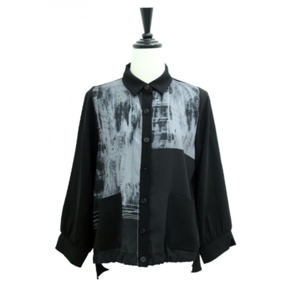 Shiz Madam Pocket Blouse Sensual Printing T57413
