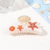 Acrylic Ocean Themed Hair Claw Secure Hold Hair Clip With Trendy Shark Pattern Fashion Hair Accessory For Daily Styling