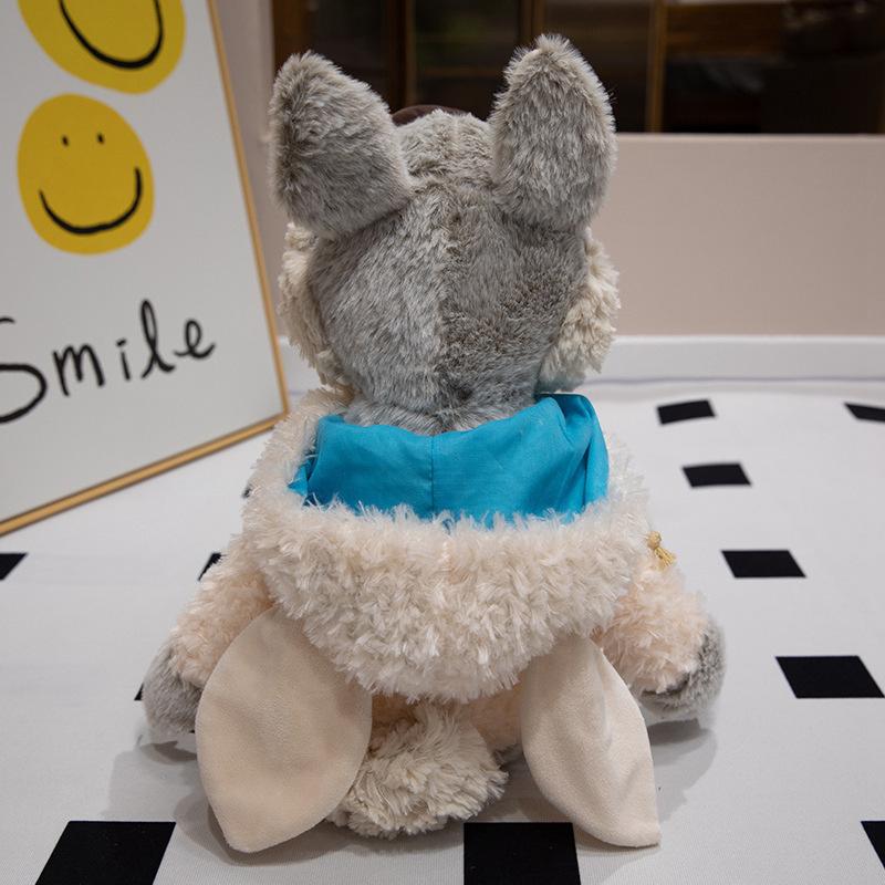 Hot wolf plush doll in sheep's clothing cute little wolf cub doll hat can be taken off for children's gifts