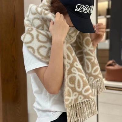 Novità Elegante Fiocco Jacquard Imitazione Cashmere Sciarpa Scialle Donna Autunno Inverno Moda Abbinamento Colore Fazzoletto da Collo Lunga Sciarpa