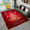 Dywanik z motywem choinki Świętego Mikołaja, dywanik do salonu, sypialni, sofy, dekoracja świąteczna, antypoślizgowa mata podłogowa
