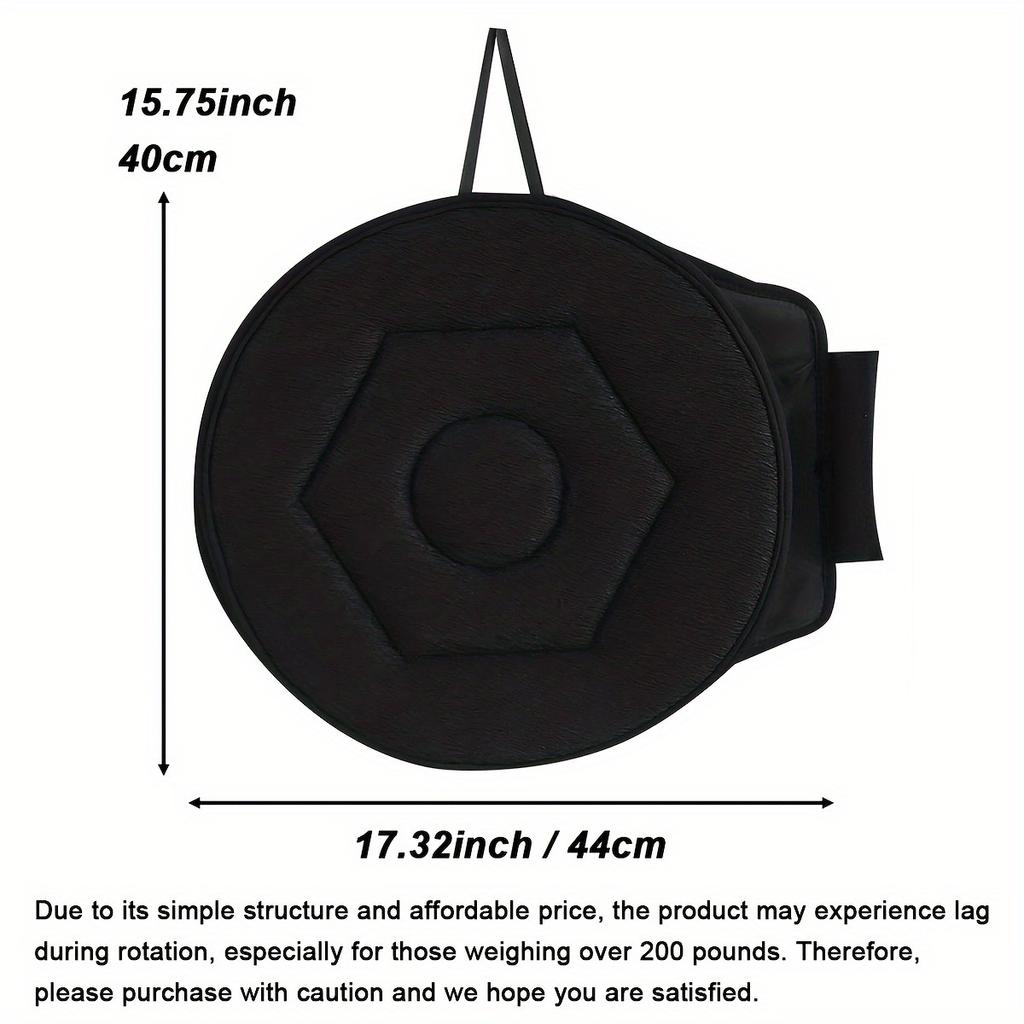 360° Rotating Memory Foam Car Seat Cushion - Ergonomic Hexagonal Design for Comfortable Support, Anti-Slip & Breathable Polyester Cover