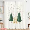 2 Stück, 2D-Ebene Druck Kreative Vorhänge Weihnachtsbäume Goldene Punkte (3) Vielseitiger Polyesterstoff (ohne Stange) Home Decor Ldeal