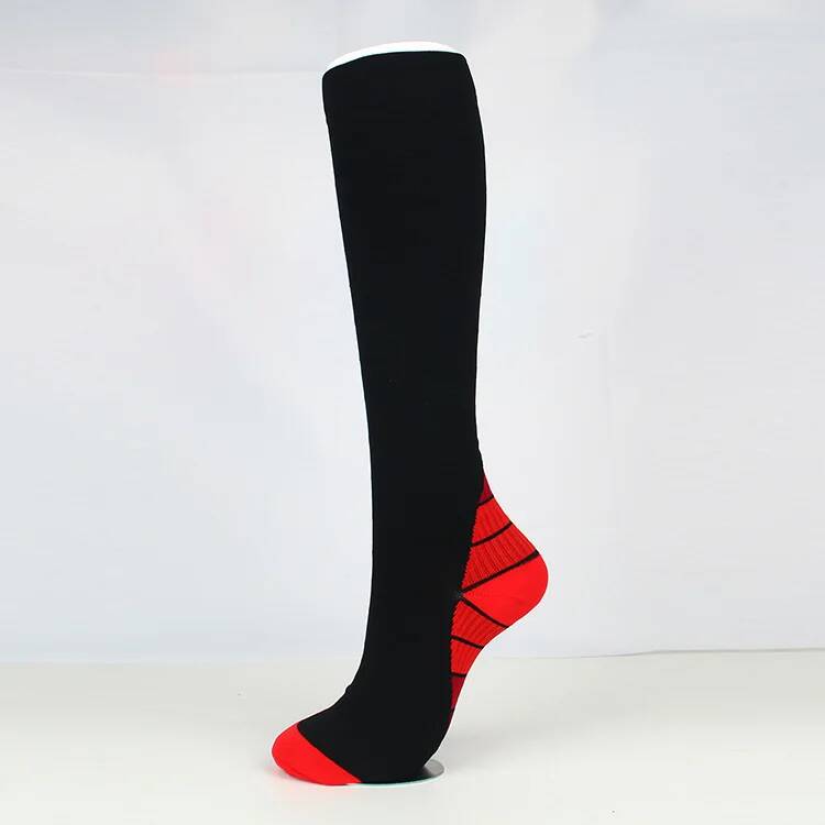Running Compression Socks Women Men Knee High Sport Stockings White Racing Pressure Run Compress Long Nylon Multi Color
