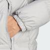 Adidas AW24 Travel Outdoor Series Solid Color Zipper Hooded Long Sleeve Down Jacket Men Outerwear Solid-Gray IX7926