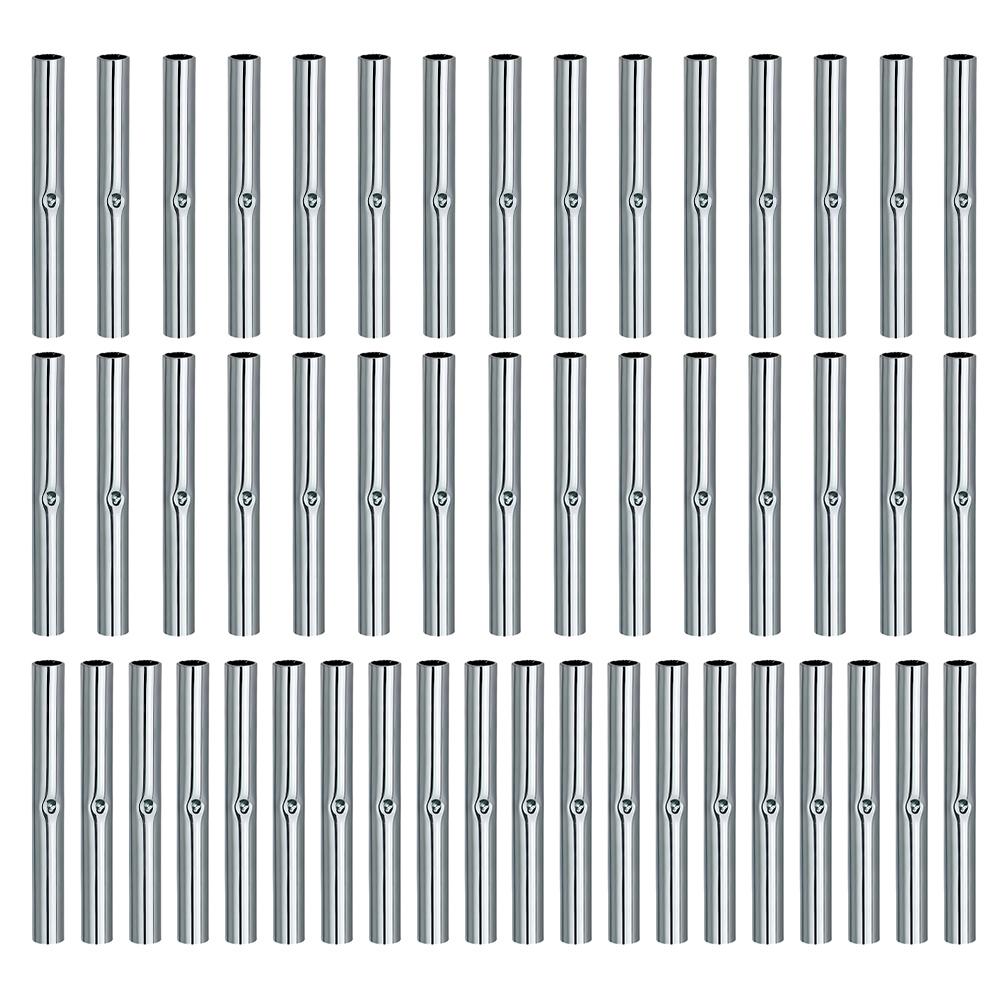 50pcs 5mm/6mm Tent Pole Connector Multi-purpose Camping Tent Awnings Fiberglass Pole Connector Tubes Replacement Joint Tools