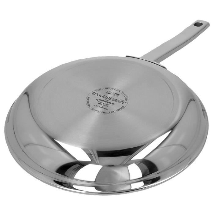 Crêpière - DEMEYERE EcoLine 5 - 28 cm - Inox 18/10 - Antiadhésif - Tous feux