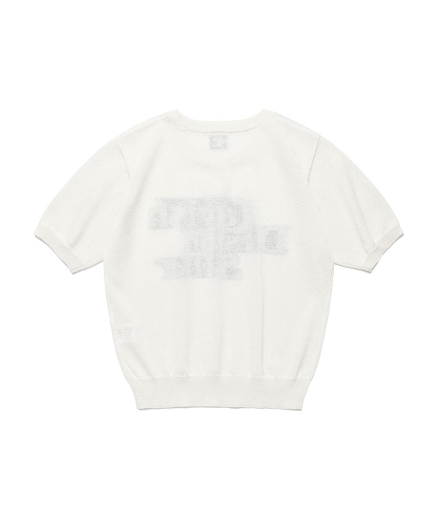 CAVISH W Seller Logo Intarsia Knit Ivory(Cv2Emfk601A)