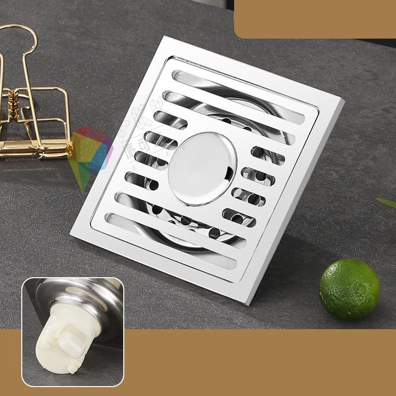 1PC 10X10CM Stainless Steel Thick Floor Drain Anti-odor Washing Machine Floor Drain Bathroom Double Use