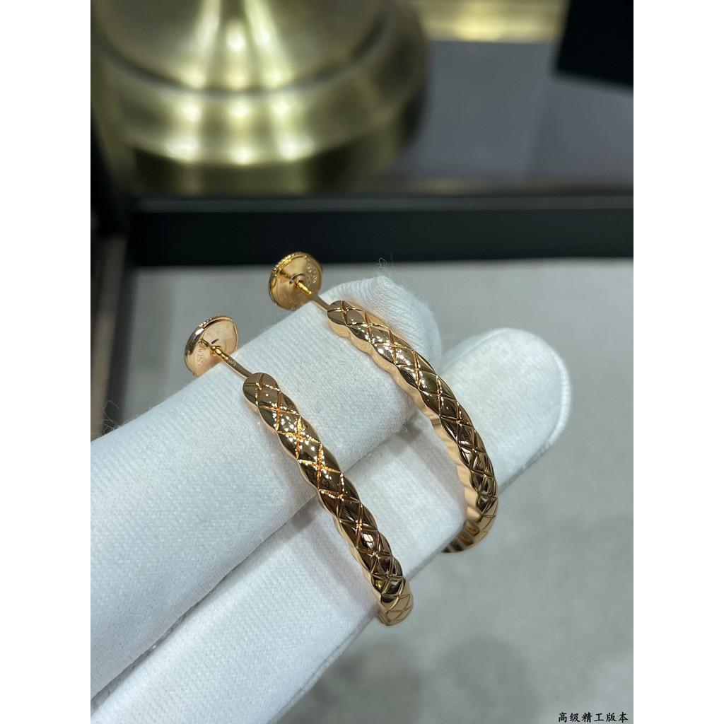 

Серьги Lingge Smooth Передовое мастерство 18-каратного золота Гравированный подарок на день рождения Бесплатная доставка розового золота