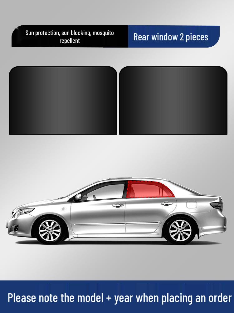 Magnetic Rear Window Sunshade - Car Curtain for Heat Insulation & Privacy