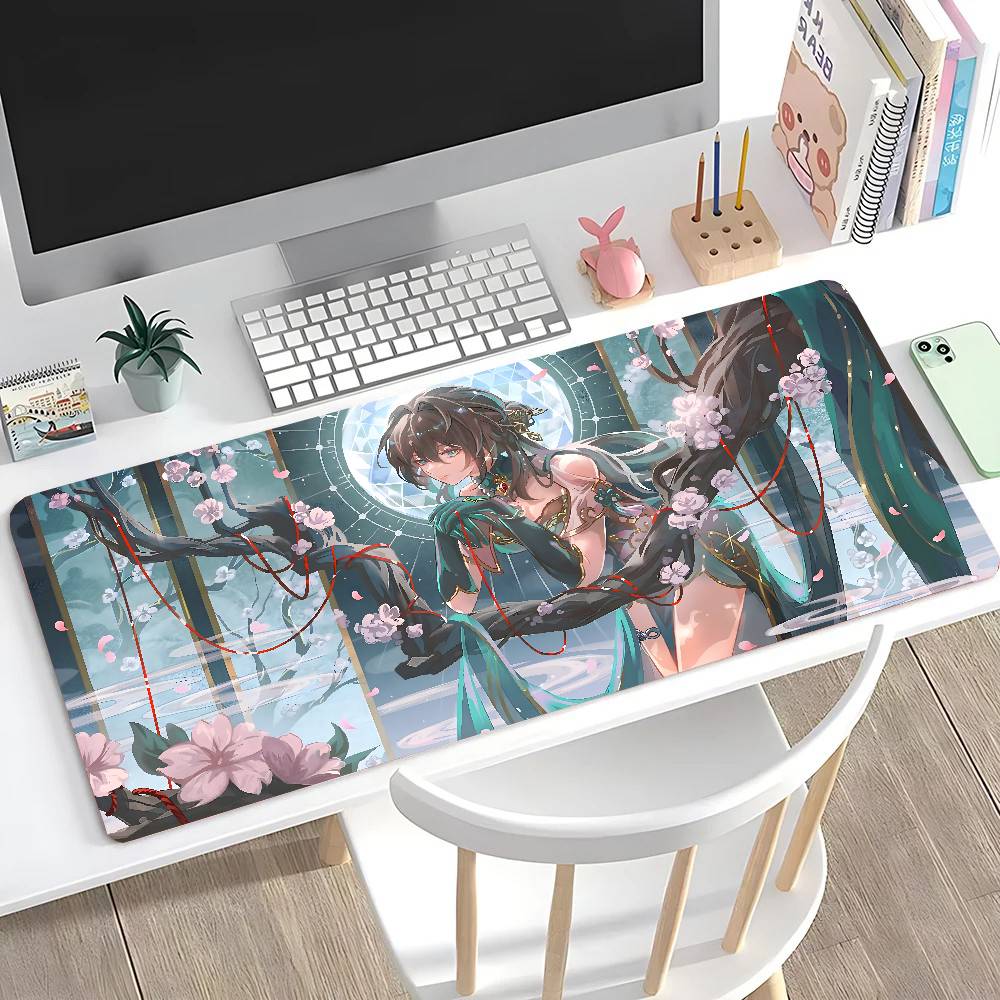 Ruan Mei Animated Game Honkai Star Rail Mousepad Mouse Mat Desk Mat With Pad Gaming Accessories Prime Gaming XXL Keyboard Pad