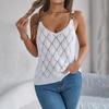 Damen T-Shirt mit V-Ausschnitt, ärmellos, einfarbig, für Damen, T-Shirt, Street-Strickmode