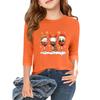 Children's 3/4 Sleeve Independence Day Printed Round Neck Casual T-shirt