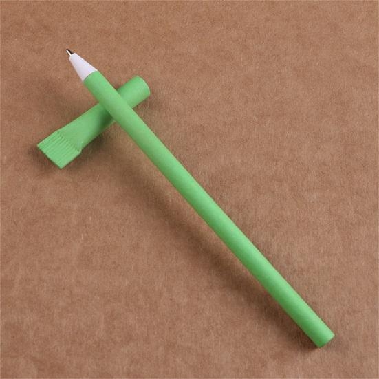 10 ks 0,7mm kuličkové pero Přírodní sulfátový papír Hladký obal na vytahování na psaní Různé barvy Ekologické školní potřeby pro reklamní pera