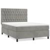 Maison Exclusive - Sommier à lattes de lit et matelas Gris clair 140x200cm Velours
