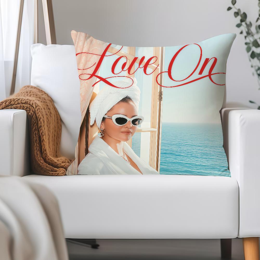Singer S-Selena Gomez Pillow Case Applicable Space For Guest Rooms Interiors Cars Office House Decoration