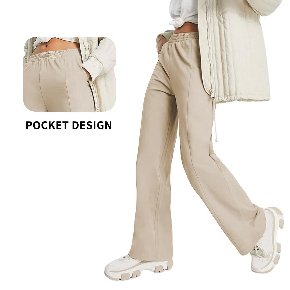 Loose Straight-Leg Pants for Women Spring/Autumn Casual Wide-Leg Sports Pants Comfortable Homewear