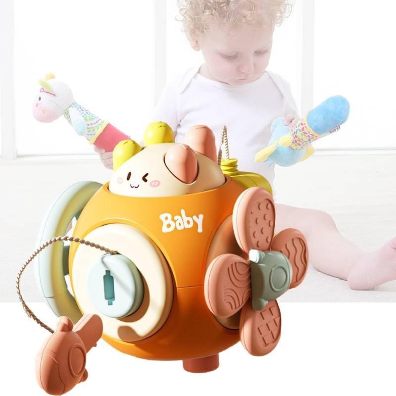 Bola Ocupada Interativa Adorável Para Bebês Cubo de Brinquedo Sensorial Educacional para Pegar