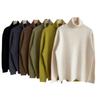 turtleneck solid color pullover sweater women's autumn and winter new loose lazy bottomed knitted sweater