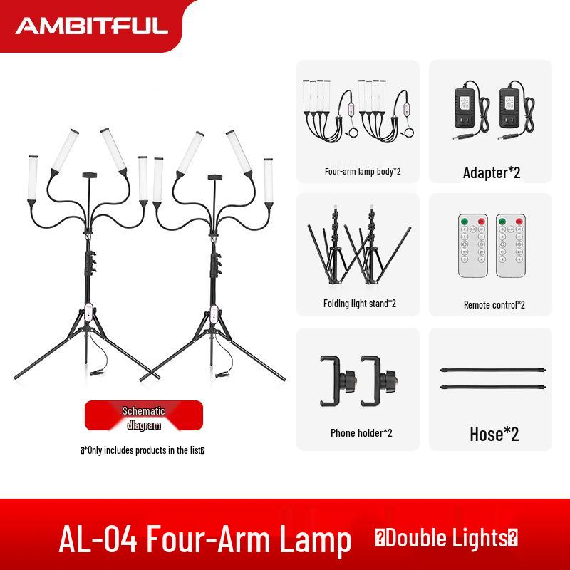 Ambitful Zhijie Four-Arm LED Fill Light for Streamers and Beauty Photography
