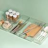 Clear Drawer Organiser Trays Set Desk Drawer Dividers Bathroom and Dresser Drawer Storage Bins Set For Kitchen Office