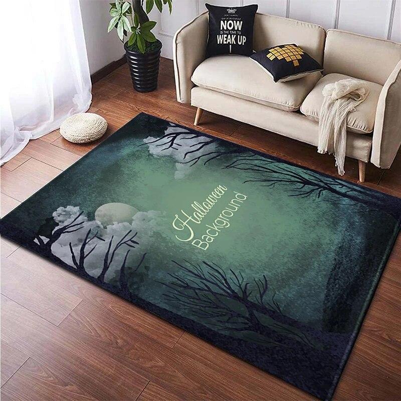Halloween New Year Gift HD Printing Area Carpet, Living Room Sofa Decorative Carpet, Anti-skid Mat, Alfombras Direct Shipment