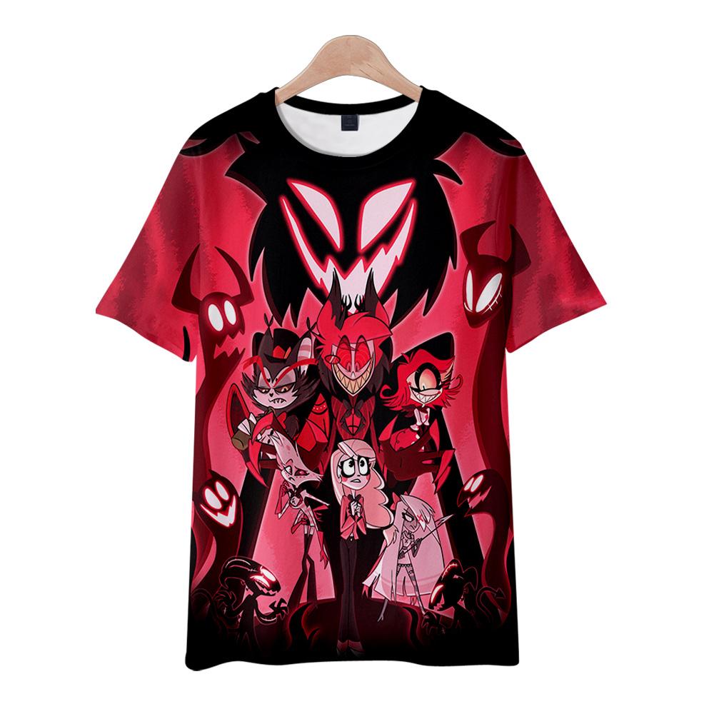 10 Colors Summer Fashion Women/Men's Casual Anime Hazbin Hotel Printed Cosplay Short Sleeve T-shirts
