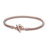 925 Sterling Silver Asymmetric Star T-bar Snake Chain Bracelet Fit Women Bead Charm Jewelry