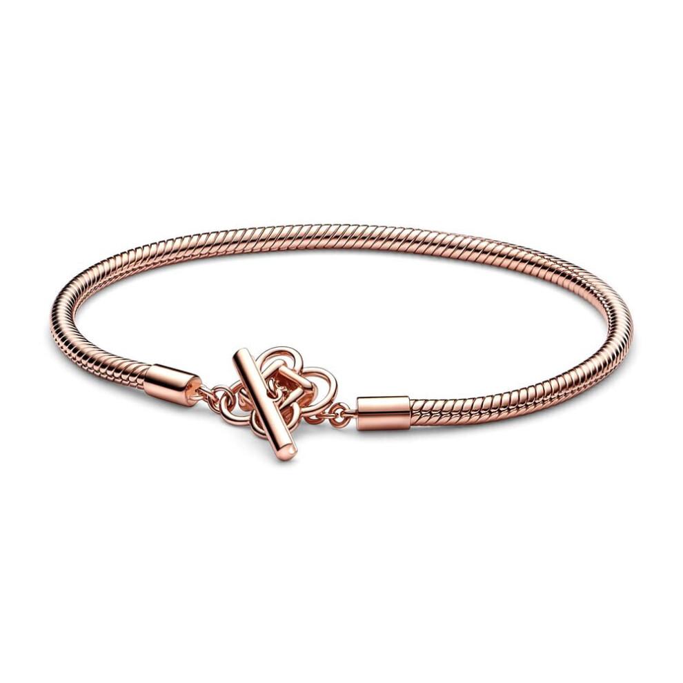 925 Sterling Silver Asymmetric Star T-bar Snake Chain Bracelet Fit Women Bead Charm Jewelry