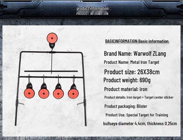 IDPA IPSC CS Tactical Wind Chime Shooting Target: Metal Soft Bullet Competition & Training Ornament.