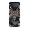 Transparent Phone Case For Samsung Galaxy Z Flip 3 4 5 6 7 Hard Folding PC Z Flip3 Flip4 Cover Cool Animal Tiger Lion