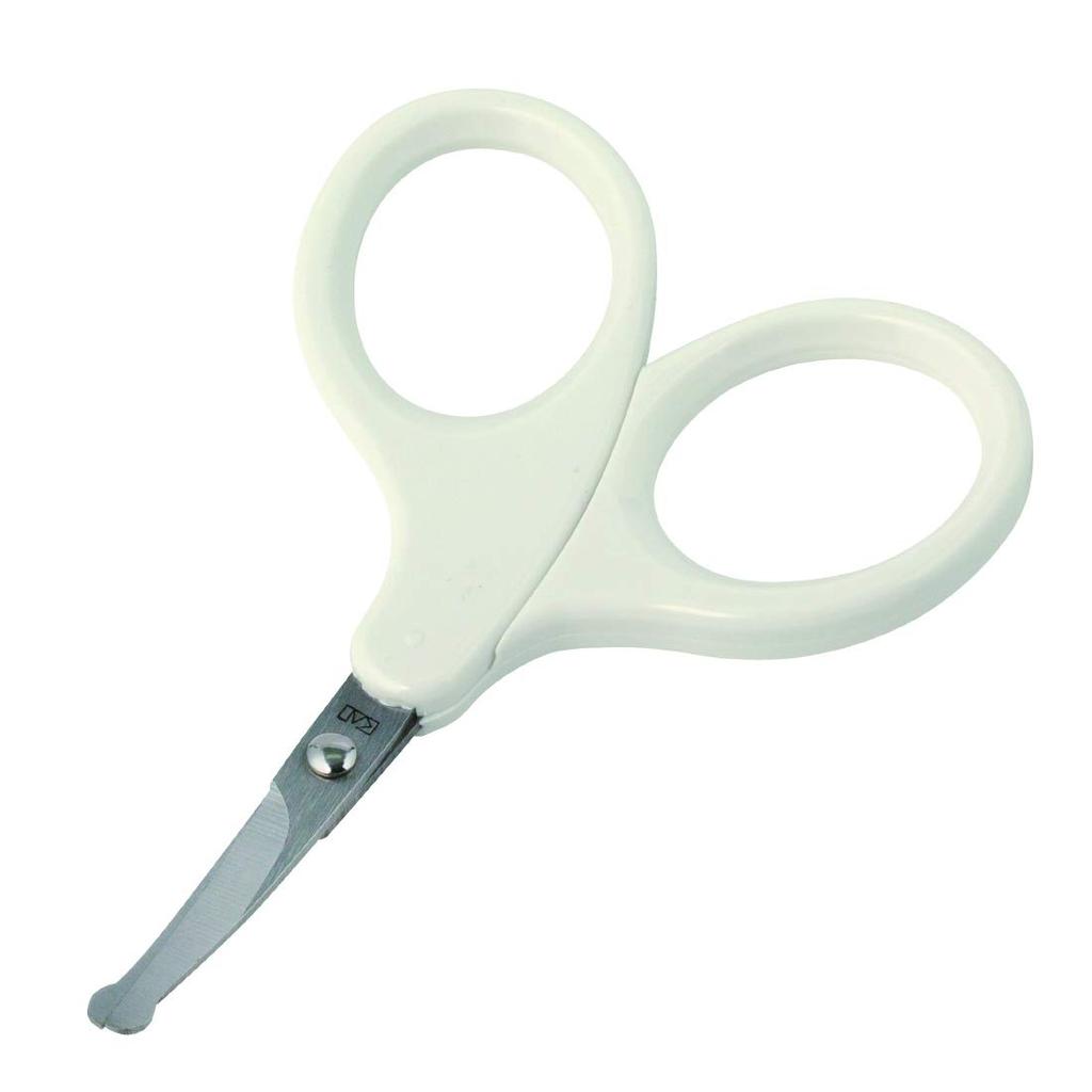 Kaijirushi baby claw scissors with curved blade makes it difficult to set deeply cap,