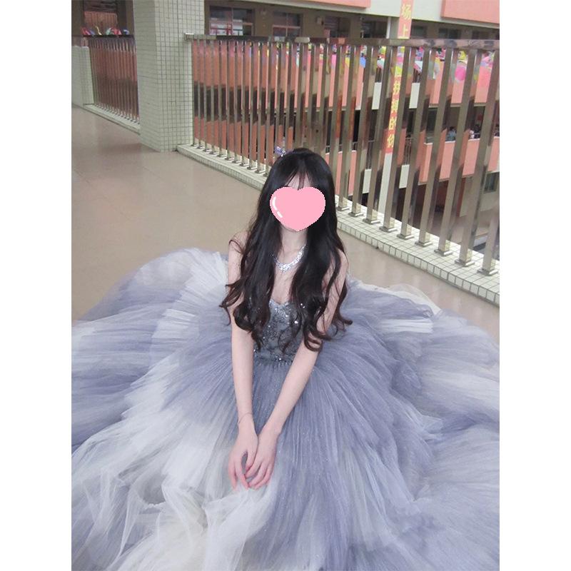 

Сказочное вечернее платье юбка 2025 новый тяжелая промышленность высокое чувство легкая роскошь ниша студент день совершеннолетие шлейф M