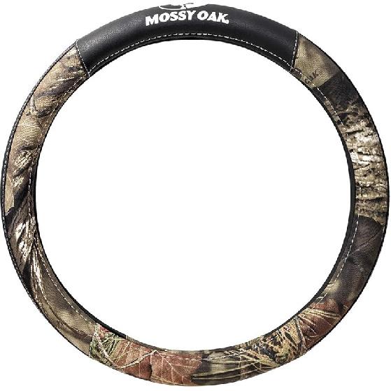 MOSSY Oak Camo Steering Wheel Cover, Universal 15 Inch - Made With Premium PVC Leather And Cotton Fabric - Official Licensed Product