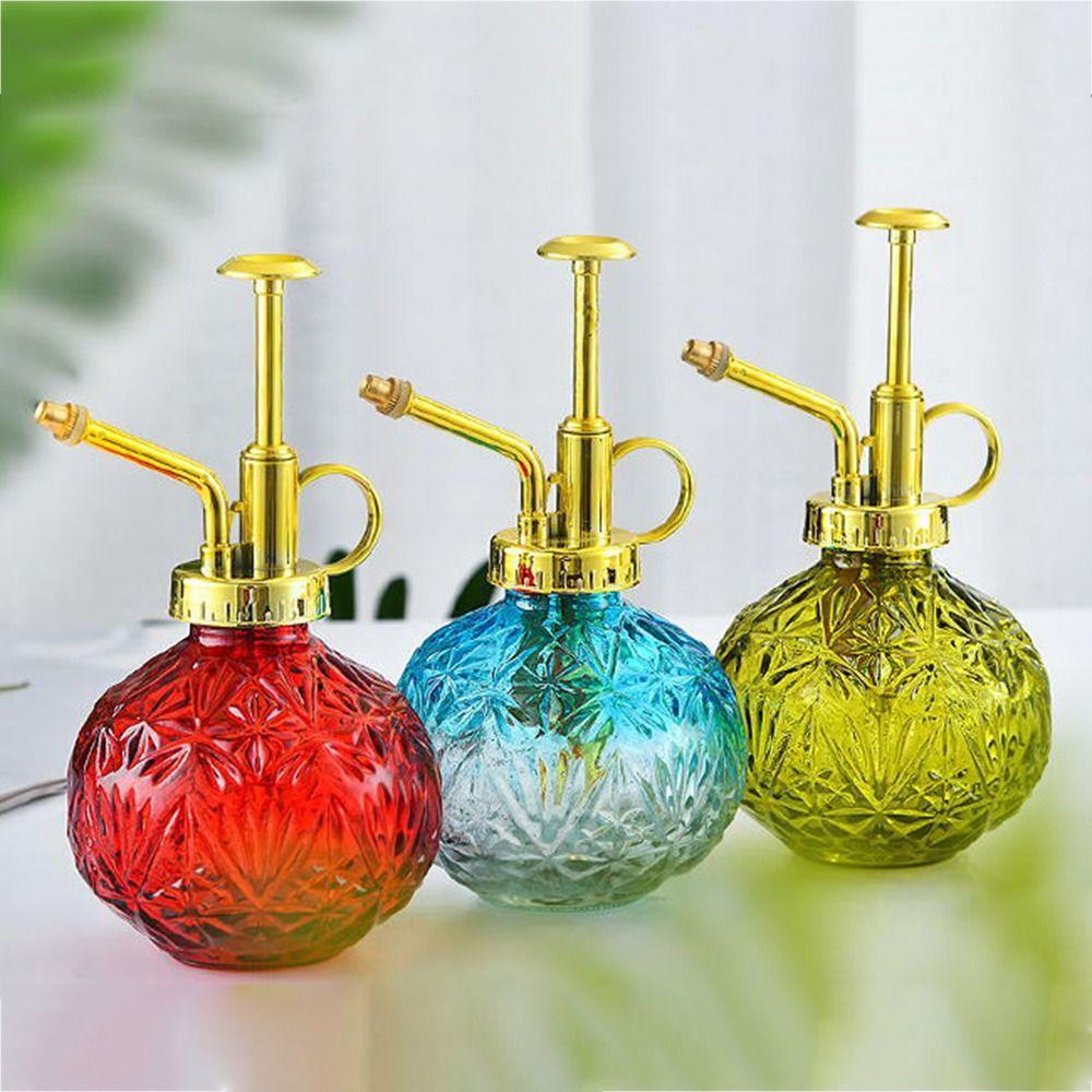 Embossed Glass Plant Sprinkler Kettle Candy Colored Watering Pot Watering Spray Bottle  Garden Tool