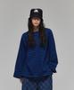 Monkey Flower Wide Sleeve Striped Long Sleeve T-Shirt/Sf7Wts02F Blue