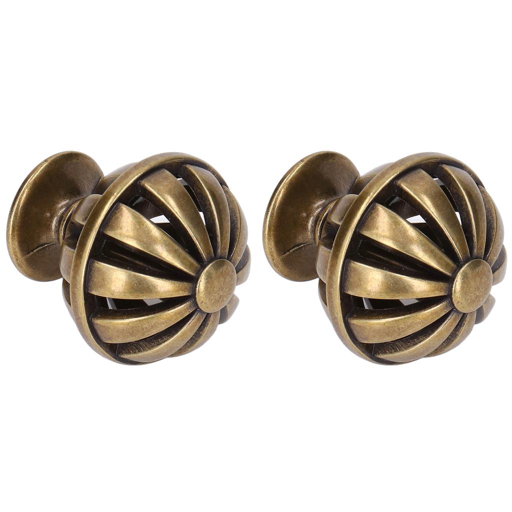 2Set Cabinet Knob Birdcage Hollow Closet Drawer Knob Zinc Alloy Wardrobe Knob for Home Decoration366 Birdcage Bronze