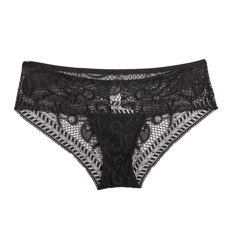 

Женские трусики-коротышки из очень мягкого кружева черного цвета PASSIONATA