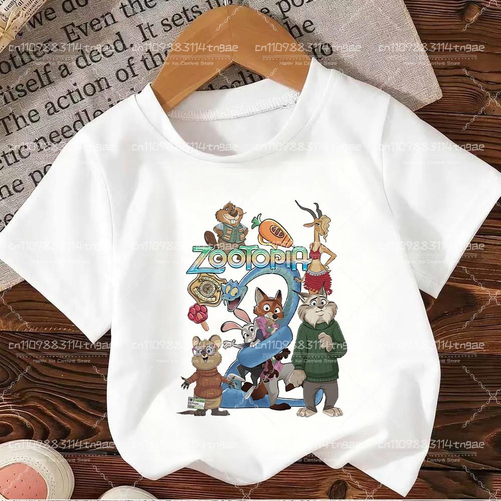 2026 Zootopia Judy&Nick&Gary Tshirt for Kids Casual Cotton Short Sleeve Tees Comfortable Top Street Fashion Parent Child Clothes