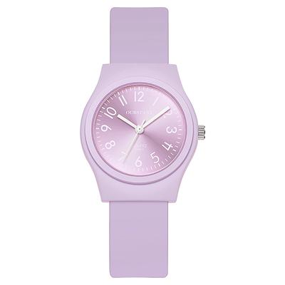 Wasserdichte Silikonuhr mit stilvollem Analogdisplay Quarz-Uhr Modeaccessoire Perfektes Geschenk für oder Tag Niedlich, Damen - Geburtstage, Weihnachten,