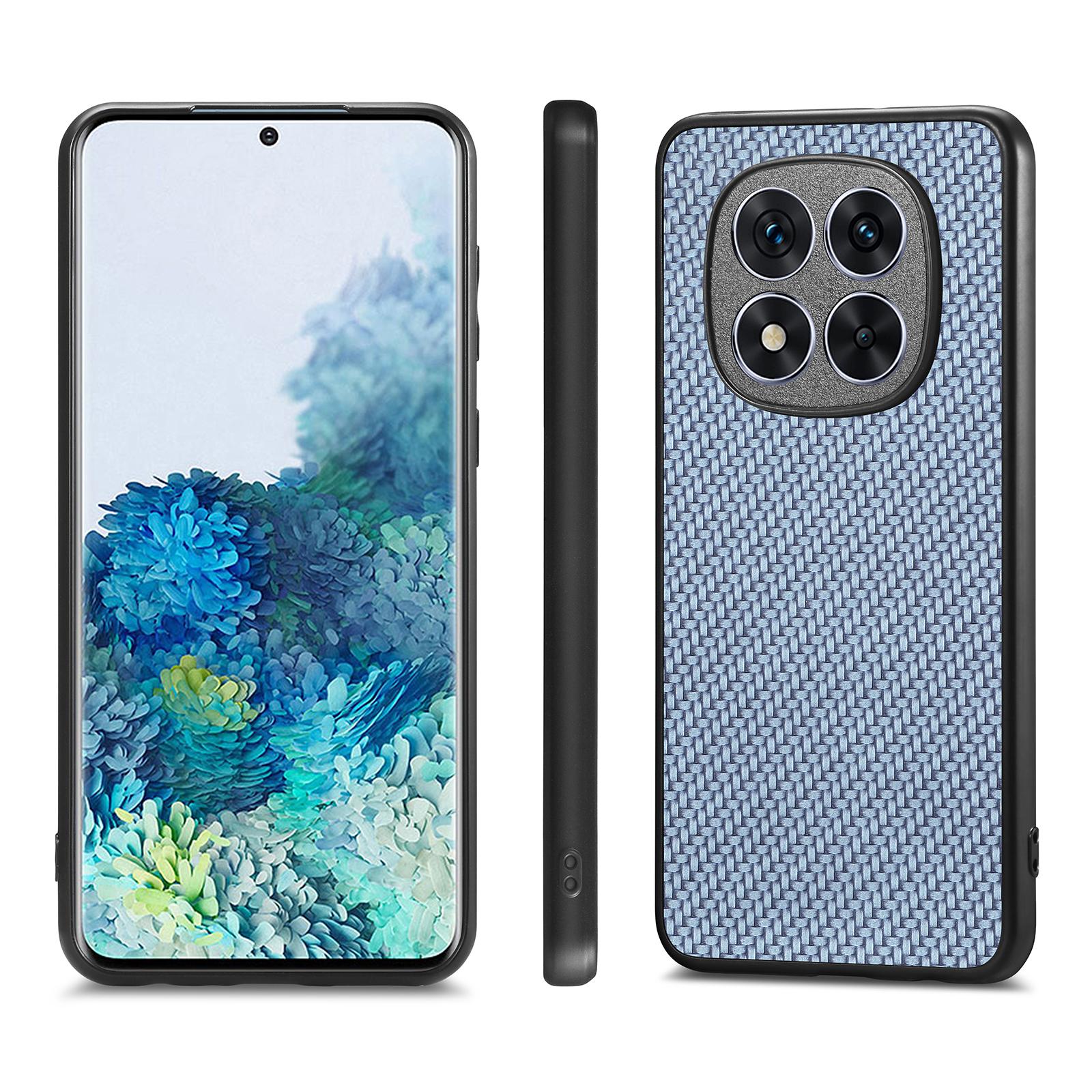 

For Xiaomi Redmi Note 14 Pro 5G/Poco X7 5G Case Carbon Fiber Texture PU+PC+TPU Phone Cover Green