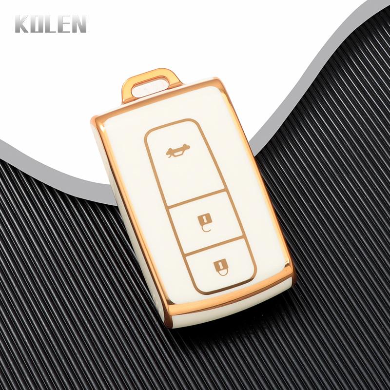 TPU Autoschlüsselhülle Abdeckung Schale Für Toyota Prius Corolla 2004 2005 2006 2007 2008 2009 Verso Camry Mit Klinge Toy43 Ersetzen gray